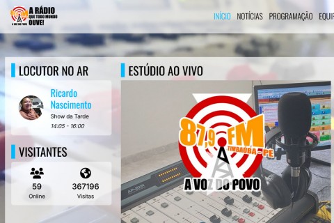 Esse é o site novo da 87FM!